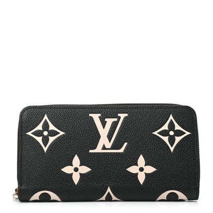 Louis Vuitton Empreinte Monogram Giant Zippy Wallet Black Beige 1 of 6