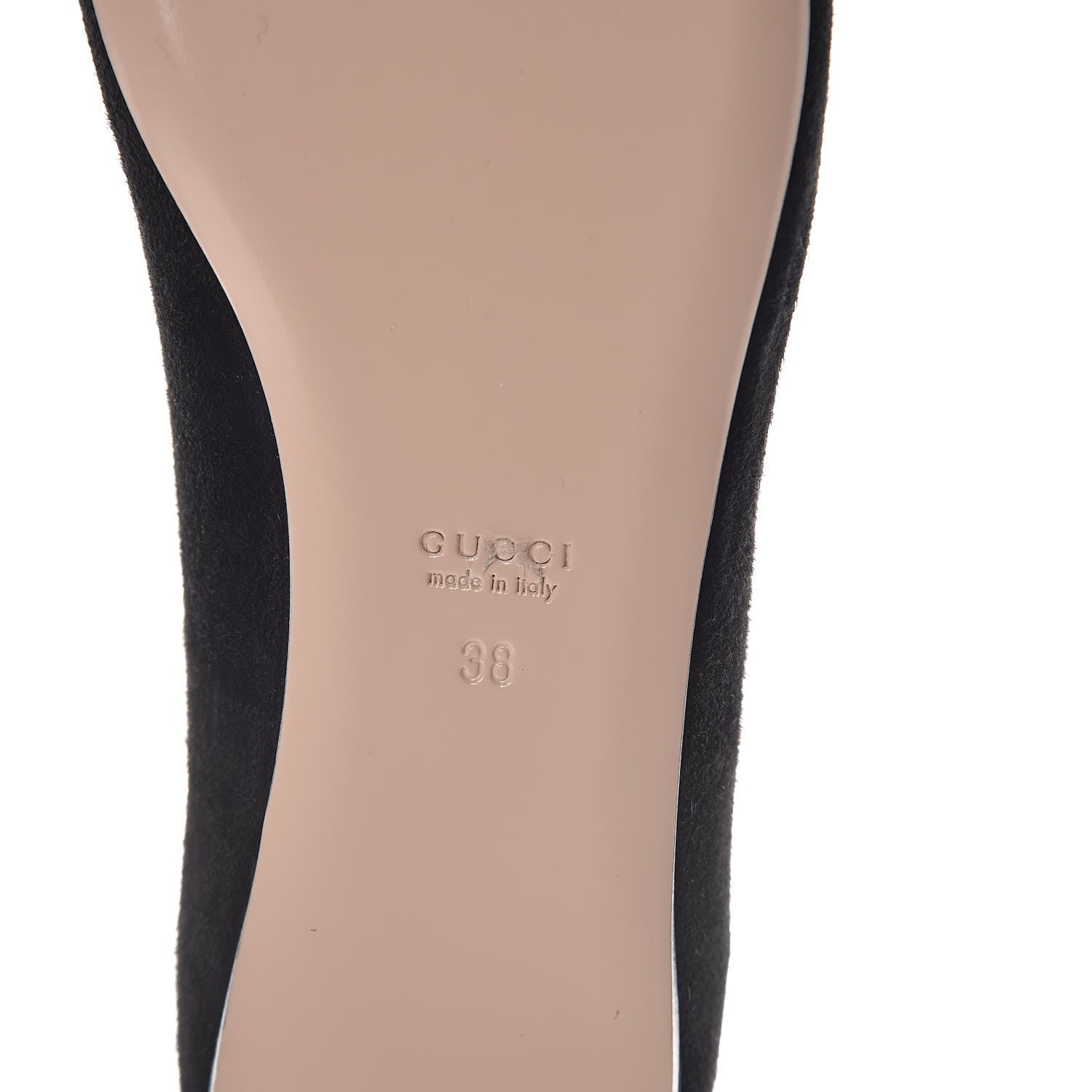 Gucci Kid Scamosciato GG Marmont Fringe Flats 38 Black 6 of 9