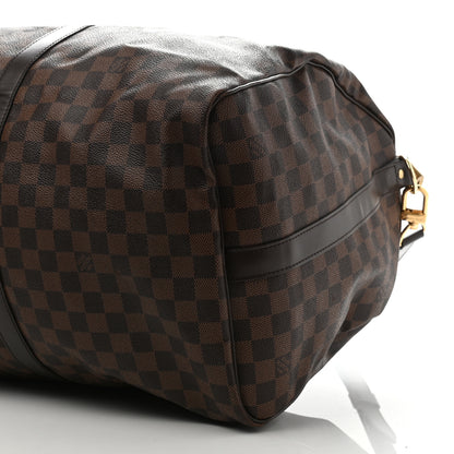Louis Vuitton Damier Ebene Keepall Bandouliere 55 10 of 17
