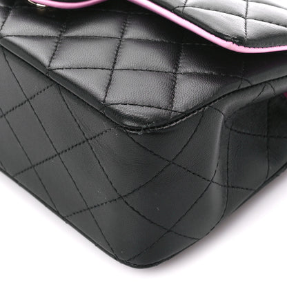 Chanel Lambskin Quilted Bi-Color Mini Top Handle Rectangular Flap Black Lilac 11 of 11