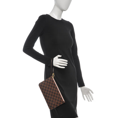 Louis Vuitton Damier Ebene Neverfull MM GM Pochette Rose Ballerine 2 of 6