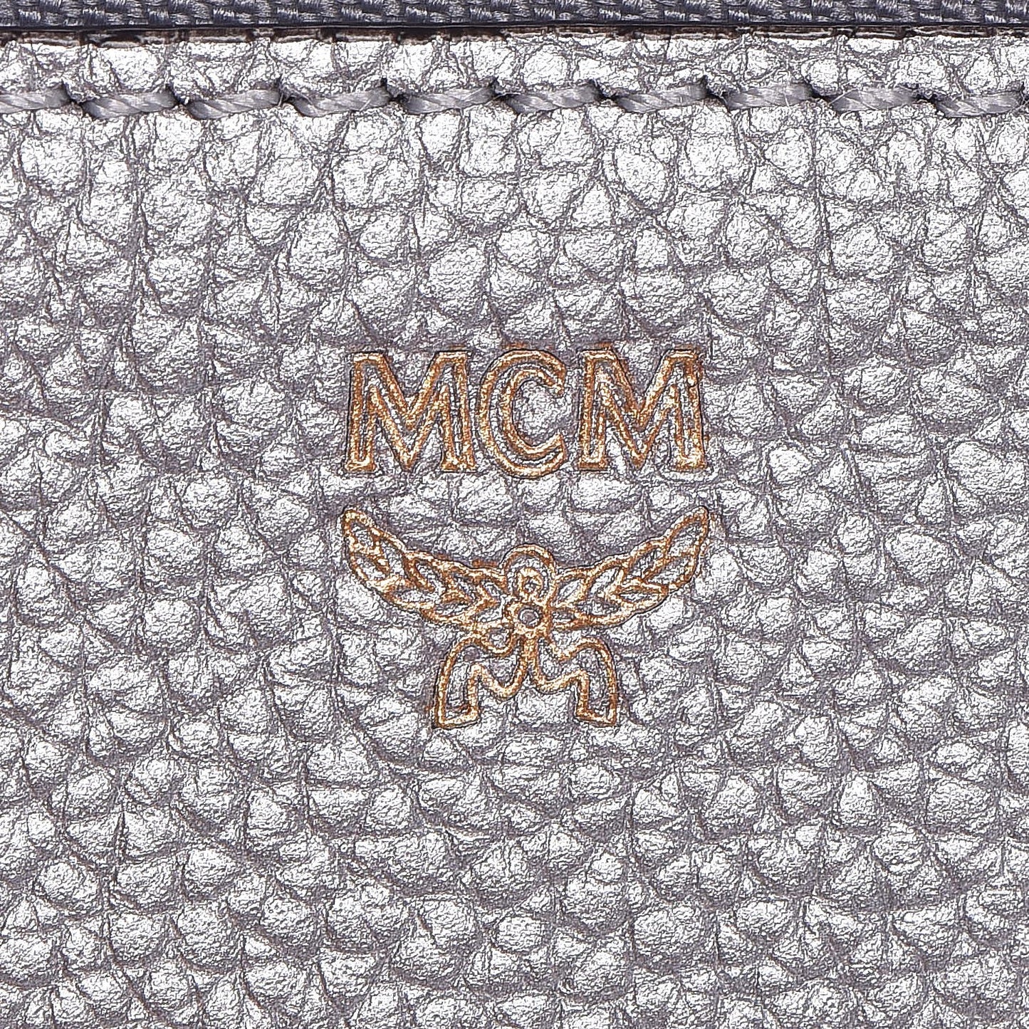 Grained Calfskin Milla Double Crossbody Bag Spike Silver