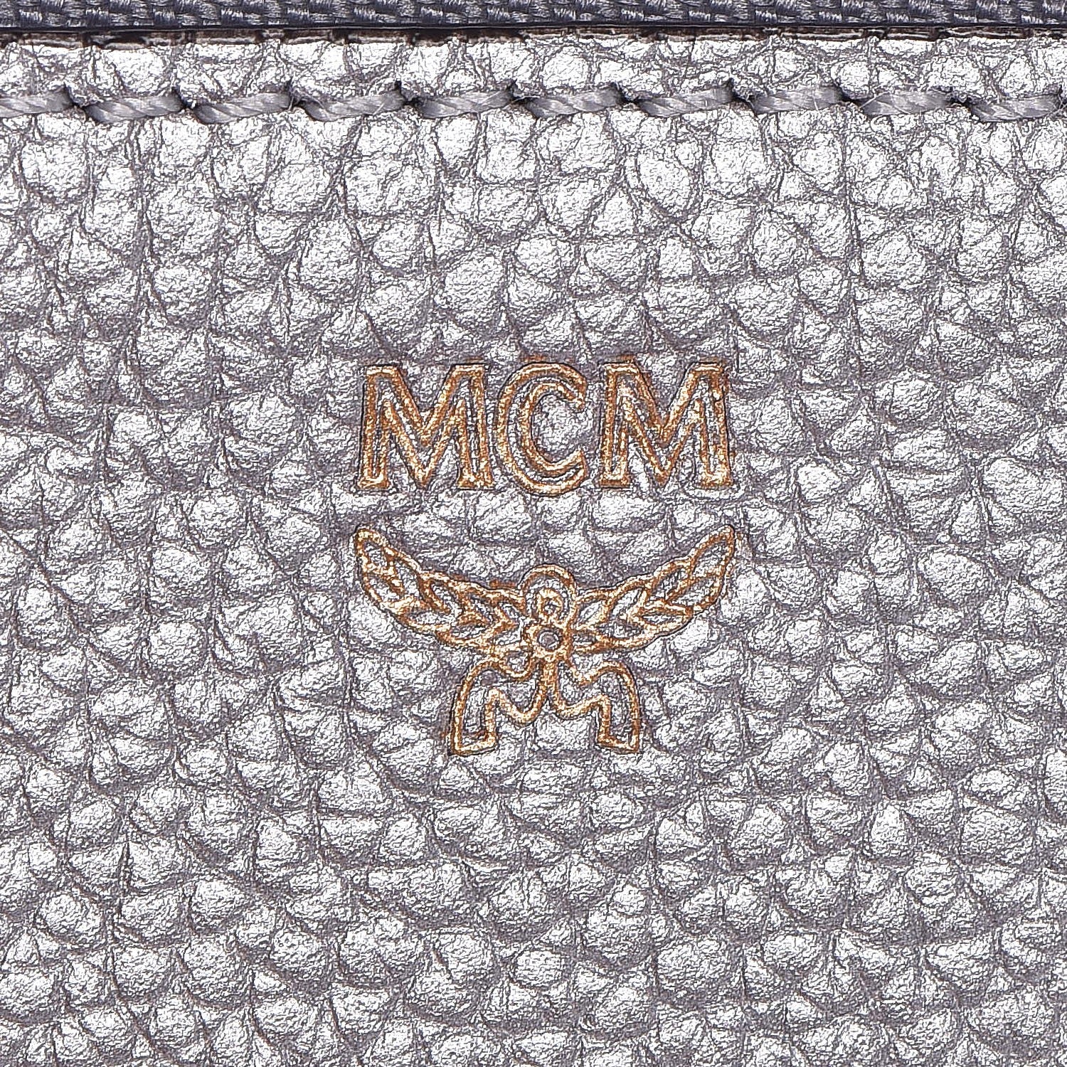 MCM Grained Calfskin Milla Double Crossbody Bag Spike Silver 7 of 13