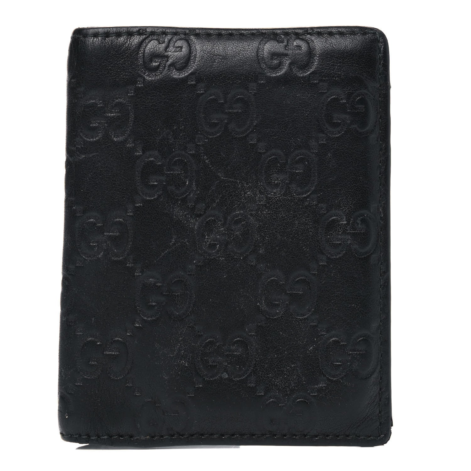 Gucci Guccissima Bi-Fold Wallet Black 1 of 5