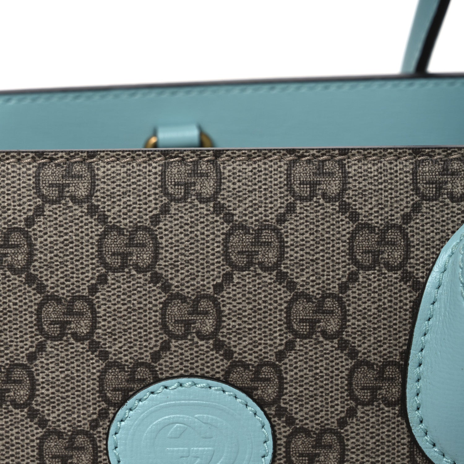 Gucci GG Supreme Monogram Textured Dollar Calfskin Web Gucci Tiger Small Retro Interlocking G Tote Bag Multicolor 8 of 11