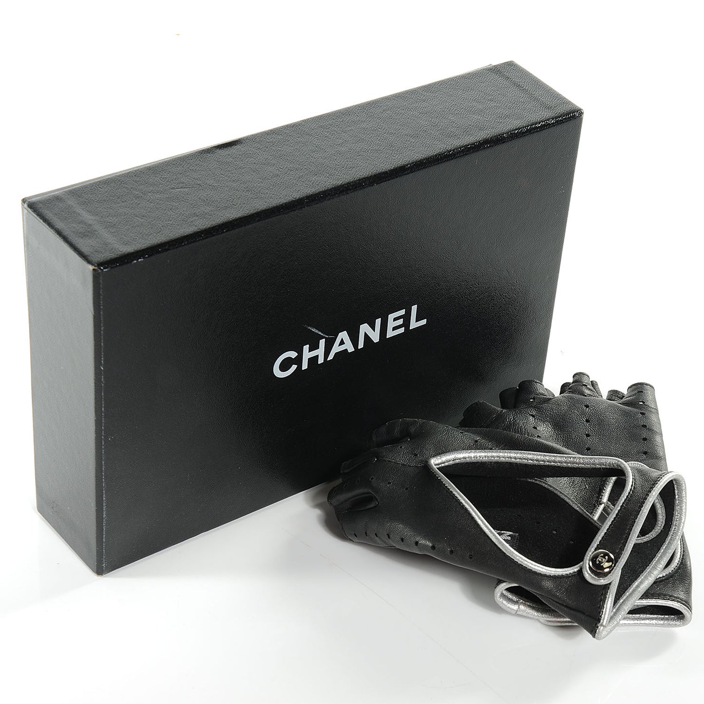 Lambskin Fingerless CC Gloves Black 7