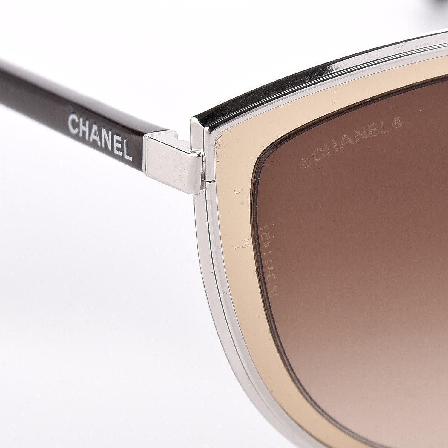Chanel Metal Cat Eye Sunglasses 4222 Gold 8 of 8