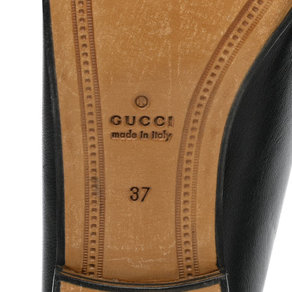 Gucci Lambskin Womens Brixton Horsebit Loafers 37 Black 6 of 10