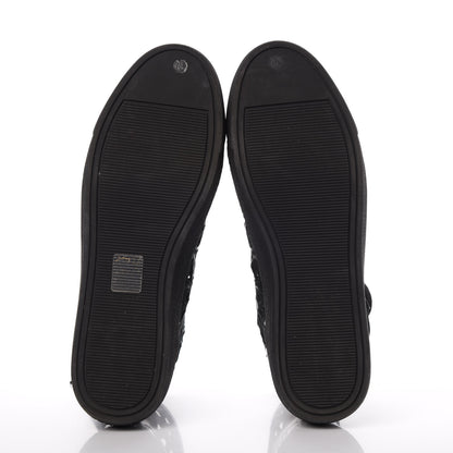 Chanel Patent Grained Goatskin Hollow Out Flower Sneakers 39.5 Black 7 of 12