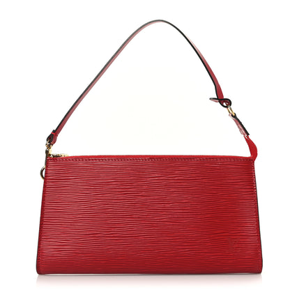 Louis Vuitton Epi Pochette Accessories 24 Castillan Red 1 of 10