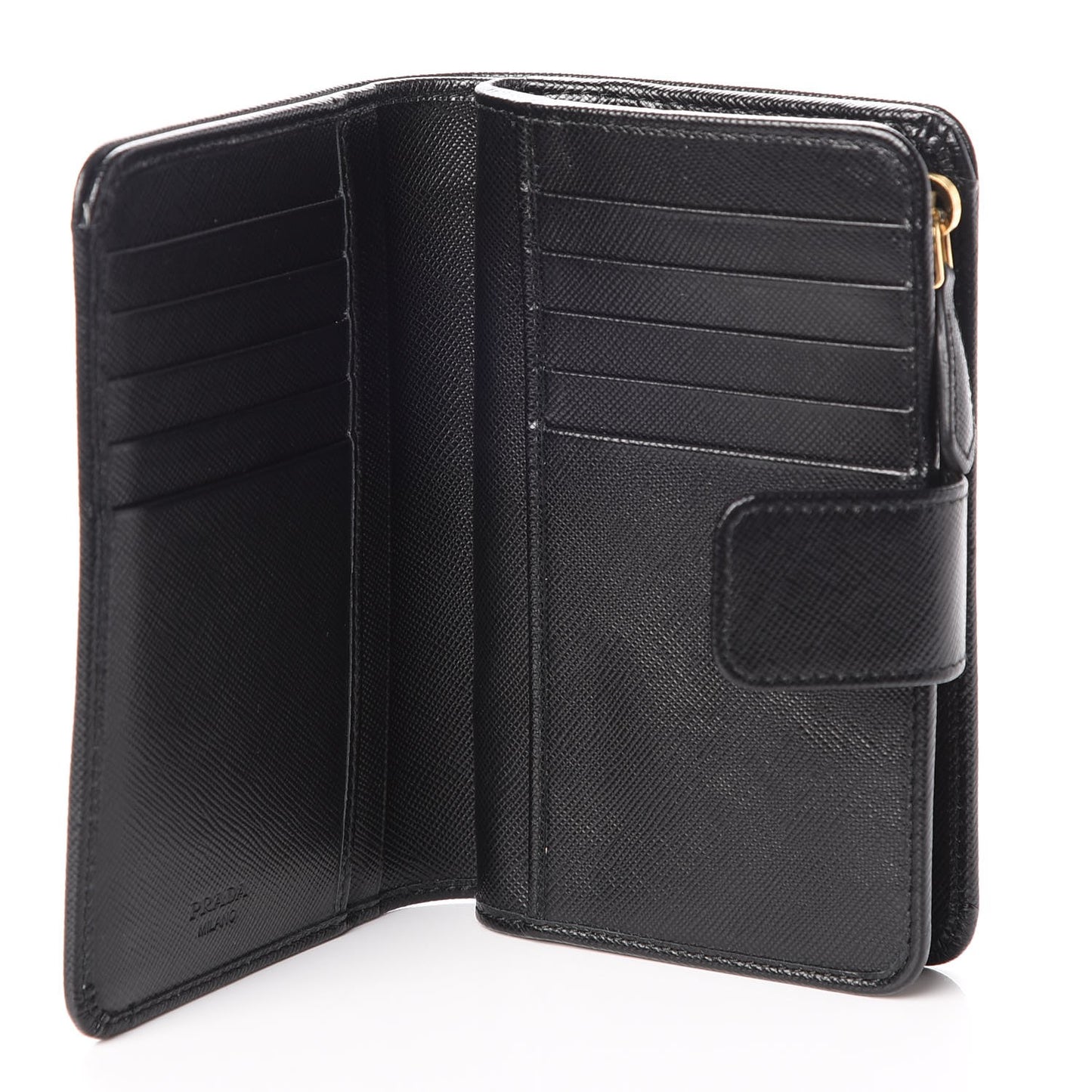 Saffiano Compact Wallet Nero Black