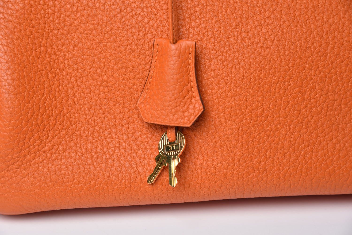 Hermes Taurillon Clemence Birkin 35 Orange 29 of 29
