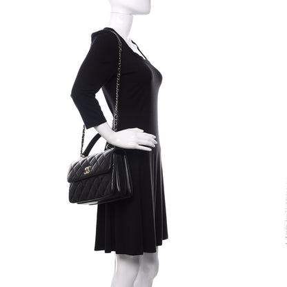 Chanel Lambskin Quilted Small Trendy CC Dual Handle Flap Bag Black 2 of 12