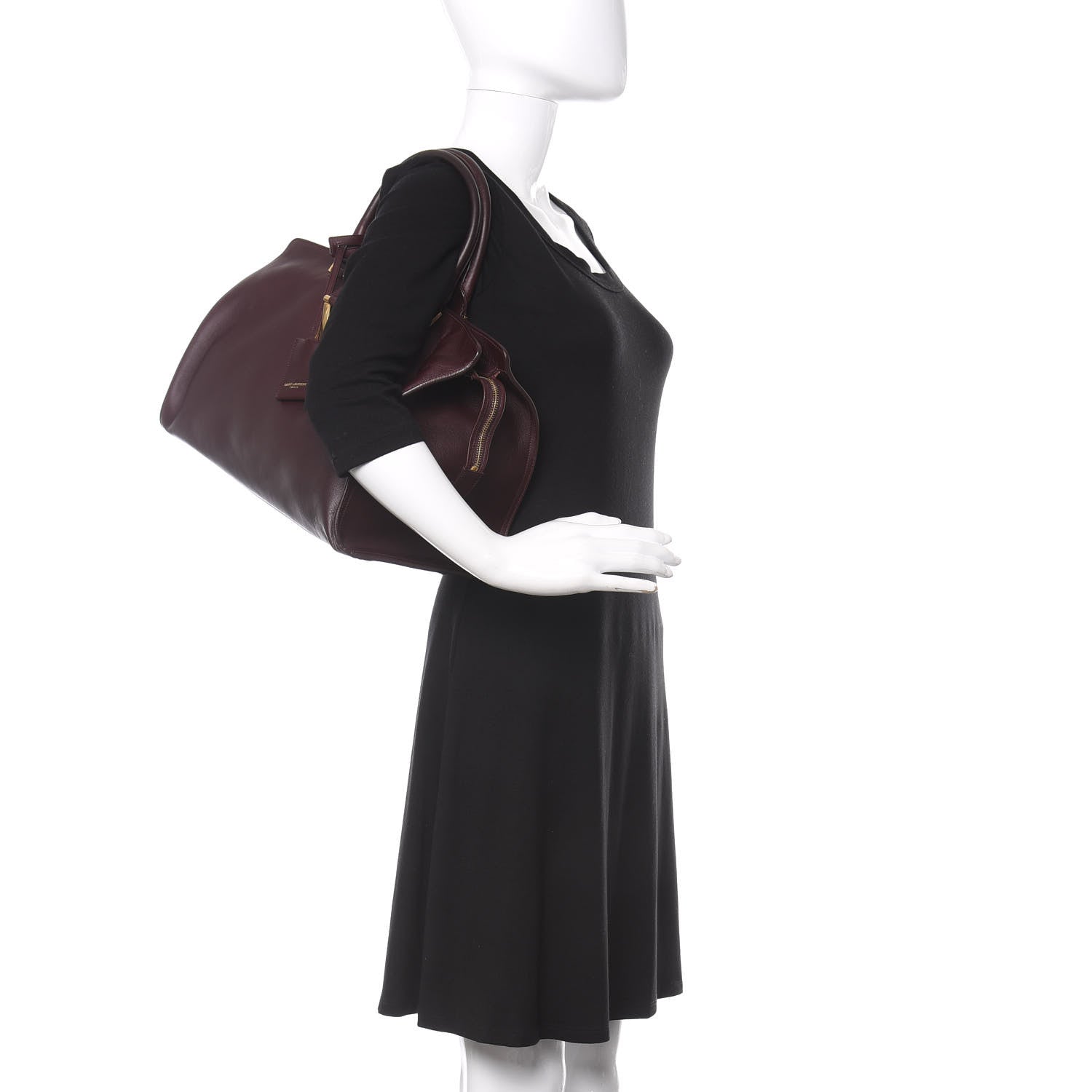 Saint Laurent Calfskin Medium Classic Y Cabas Bordeaux 2 of 17