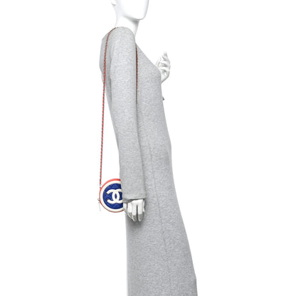 Chanel Caviar Quilted Round Filigree Crossbody Blue White Red 2 of 12