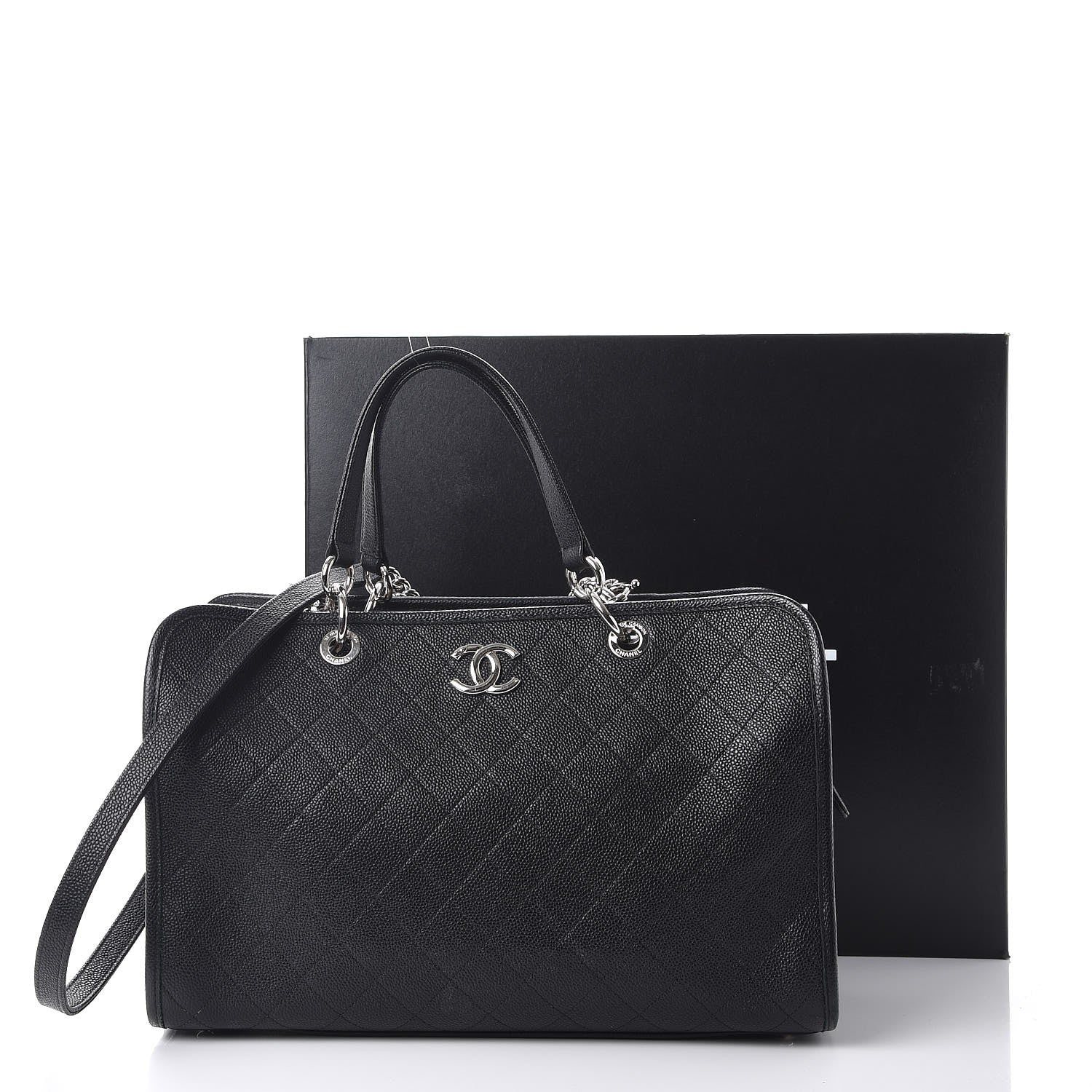 Chanel Caviar Stitched Shopping Tote Black 13 of 13