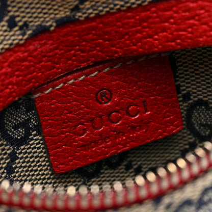 Gucci GG Monogram Web Double Pocket Belt Bag Navy Red 6 of 10