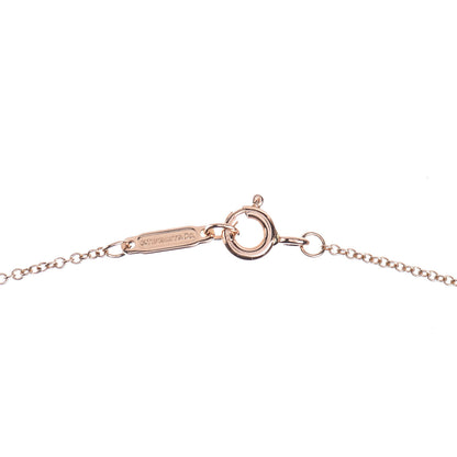 Tiffany 18K Rose Gold Diamond Mini Metro Horseshoe Pendant Necklace 5 of 6
