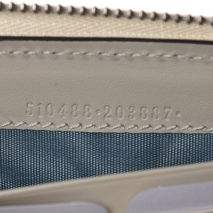 Gucci X SEGA Calfskin GUCCY Stars Zip Around Wallet Mystic White Gold 9 of 10