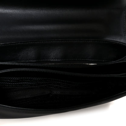 Prada Saffiano Tessuto Nylon Chain Shoulder Bag Black 5 of 11