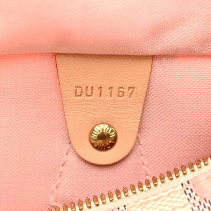 Louis Vuitton Damier Azur Tahitienne Speedy Bandouliere 30 Rose Ballerine 7 of 13