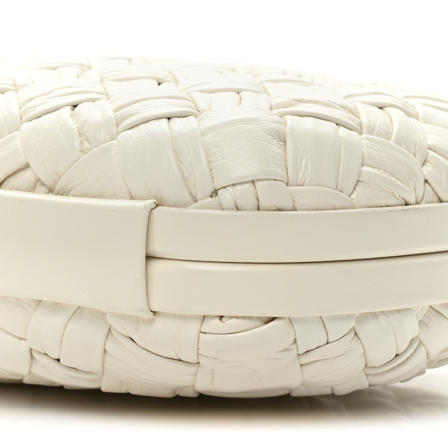 Bottega Veneta Foulard Intrecciato Minaudiere Knot Clutch Bone 7 of 13
