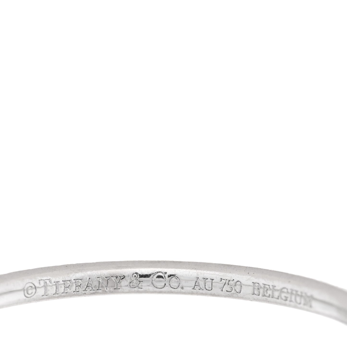 18K White Gold Diamond Metro Band Ring 56 7.5