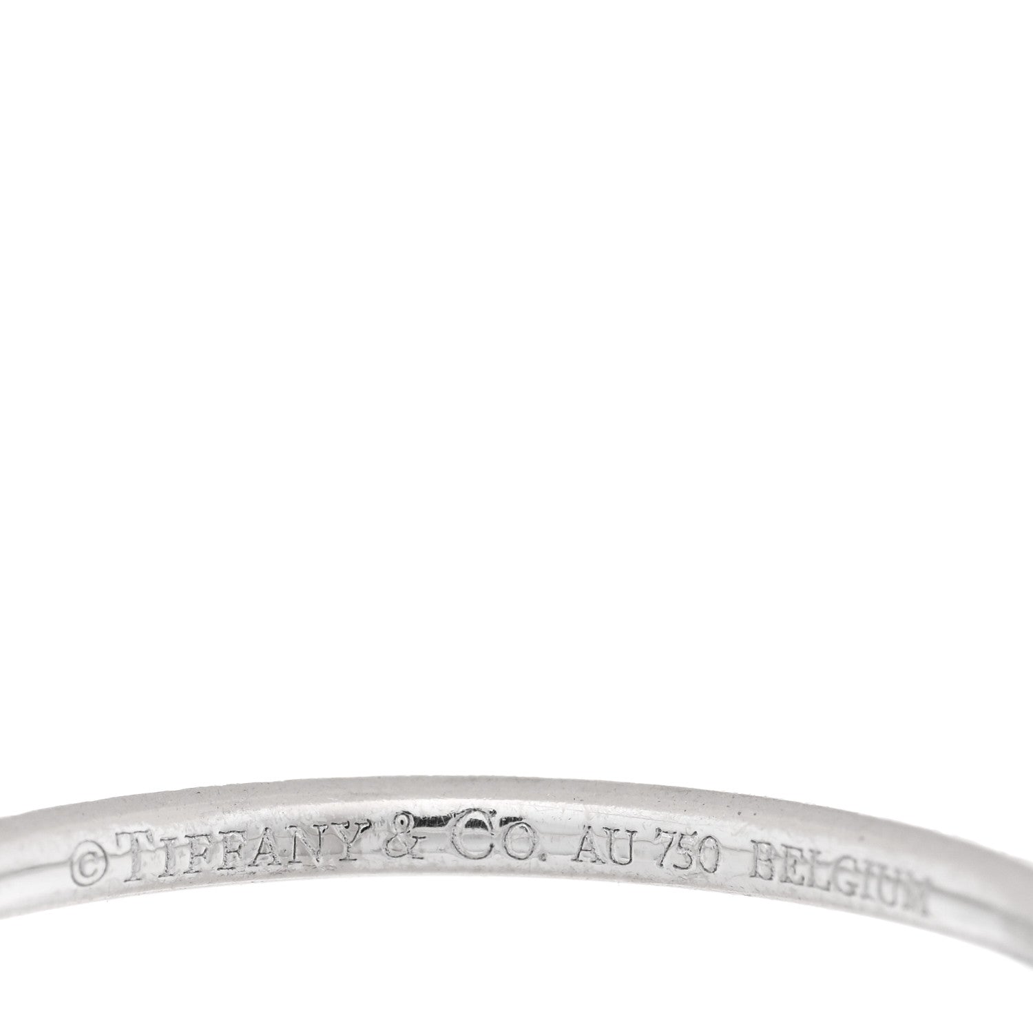 Tiffany 18K White Gold Diamond Metro Band Ring 56 7.5 4 of 4