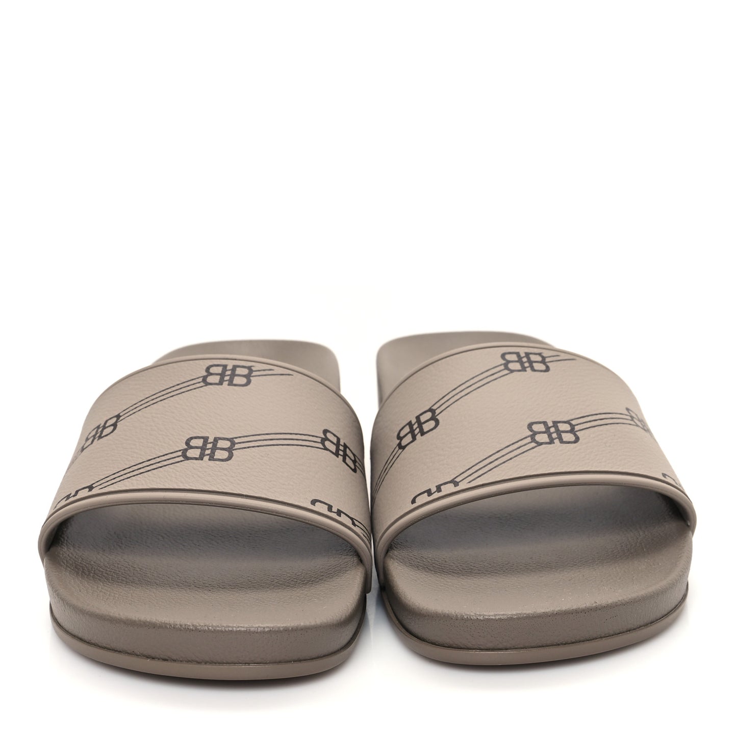 Rubber Allover Logo Womens Pool Wedge Slide Sandals 35 Dark Mink