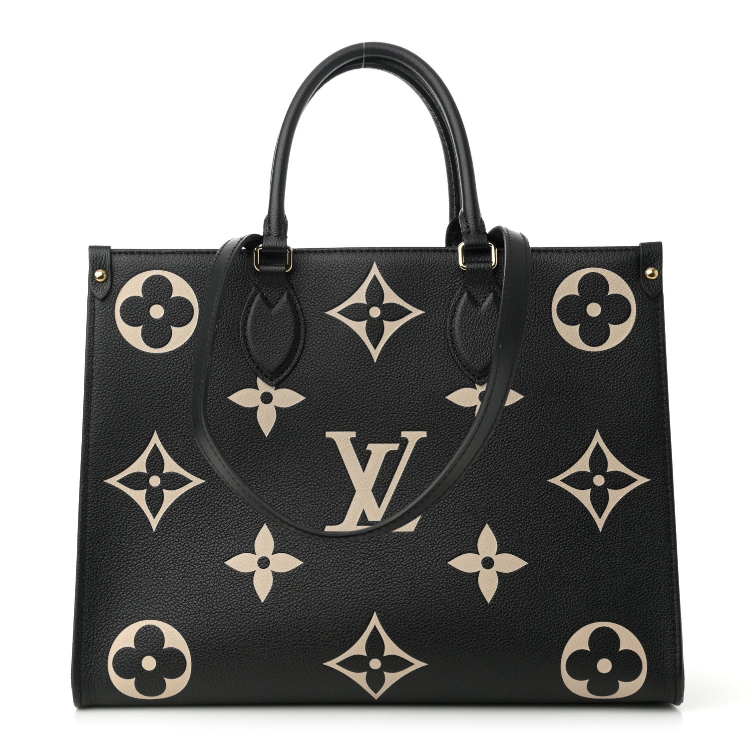 Louis Vuitton Empreinte Monogram Giant Onthego MM Black Beige 1734840 ...