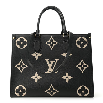 Louis Vuitton Empreinte Monogram Giant Onthego MM Black Beige 1 of 9