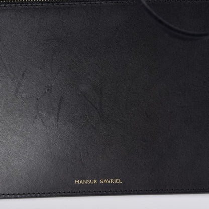 Mansur Gavriel Calfskin Small Shopping Tote Black Flamma 7 of 15