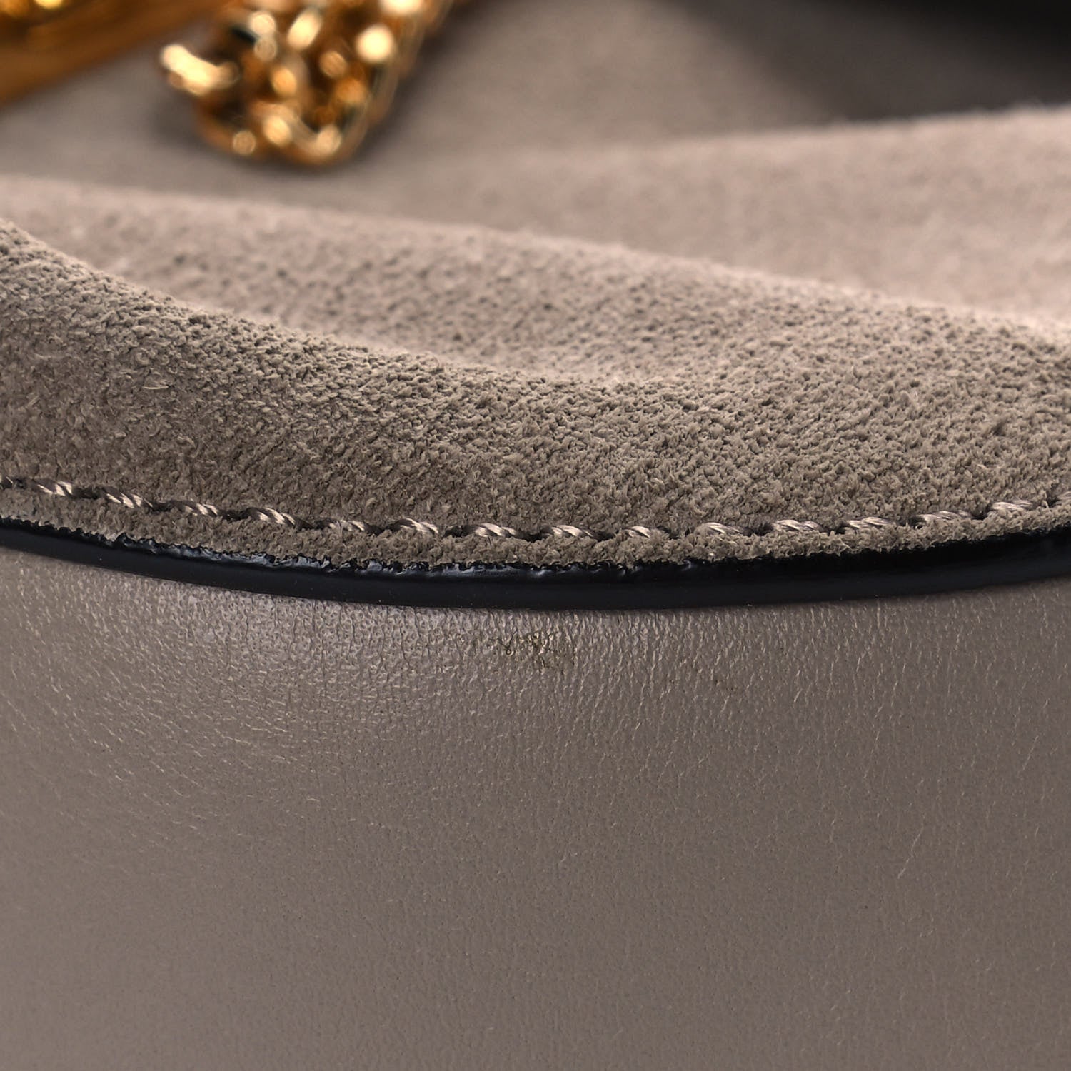 Chloe Suede Smooth Calfskin Drew Shoulder Bag Motty Grey 11 of 13