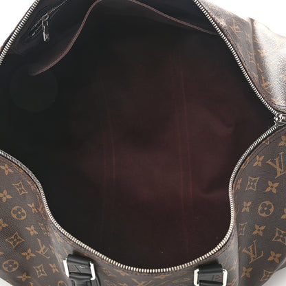 Louis Vuitton Monogram Macassar Keepall Bandouliere 55 5 of 11
