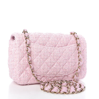 Chanel Tweed Quilted Mini Rectangular Flap Pink 3 of 11