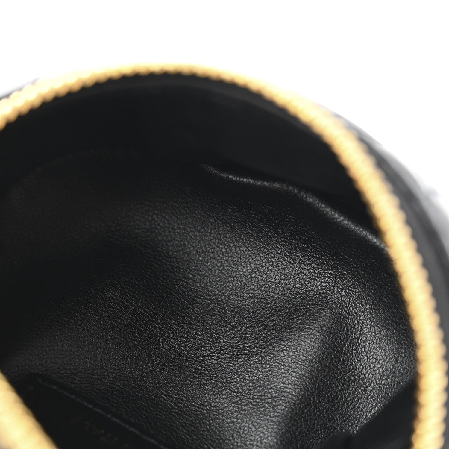 Christian Dior Supple Calfskin Cannage Caro Half-Moon Coin Purse Black 5 of 9
