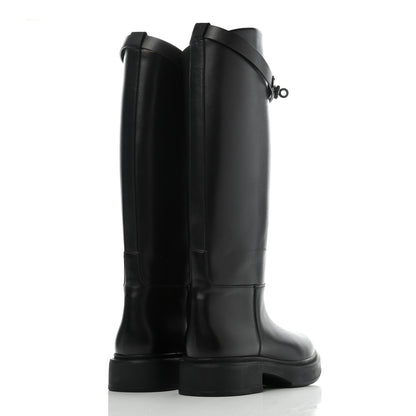 Hermes Box Kelly Jumping Boots 36 So Black 4 of 13