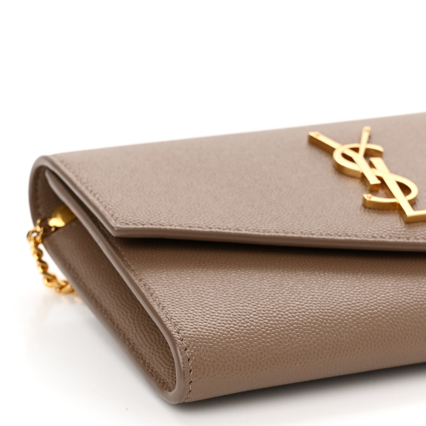 Grain De Poudre Monogram Uptown Chain Wallet Taupe