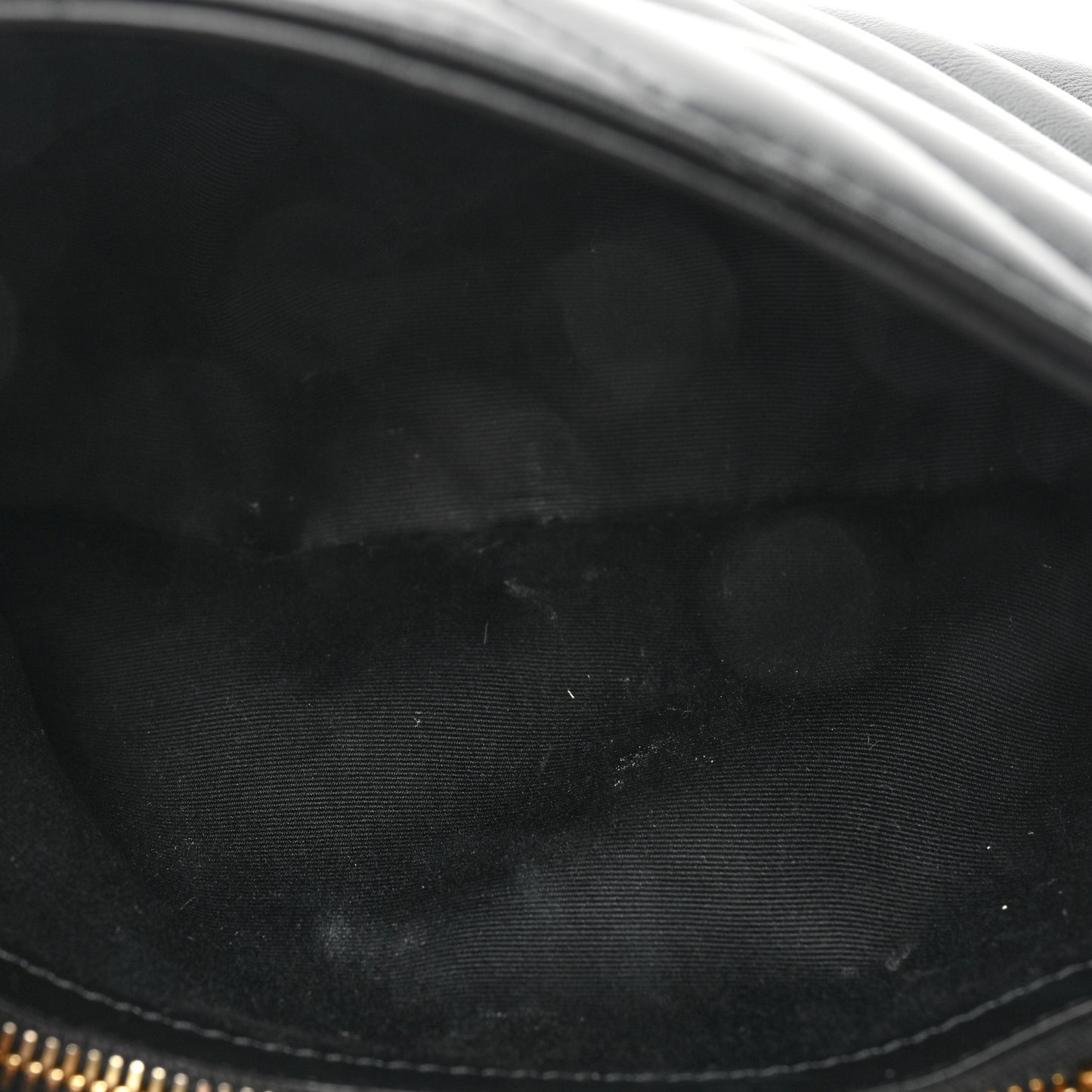 Calfskin Y Quilted Monogram Small Loulou Chain Satchel Black