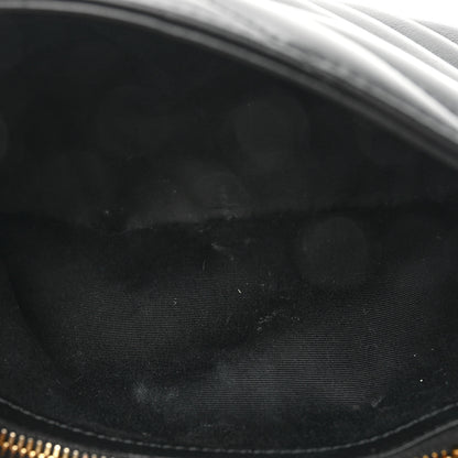 Saint Laurent Calfskin Y Quilted Monogram Small Loulou Chain Satchel Black 12 of 13