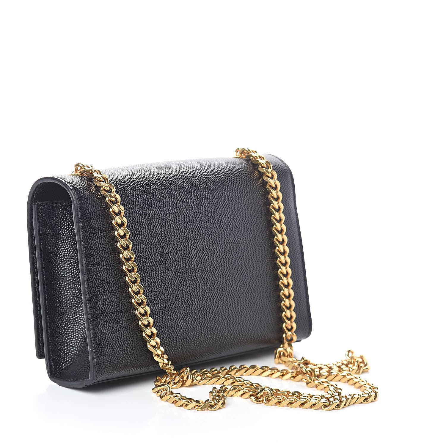 Saint Laurent Grain De Poudre Small Monogram Kate Satchel Black 3 of 8