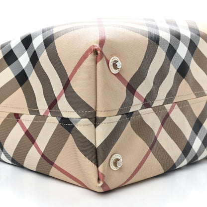 Burberry Nova Check Large Nickie Tote White 6 of 11