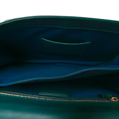 Bulgari Calfskin Large Serpenti Forever Top Handle Emerald Green 6 of 12
