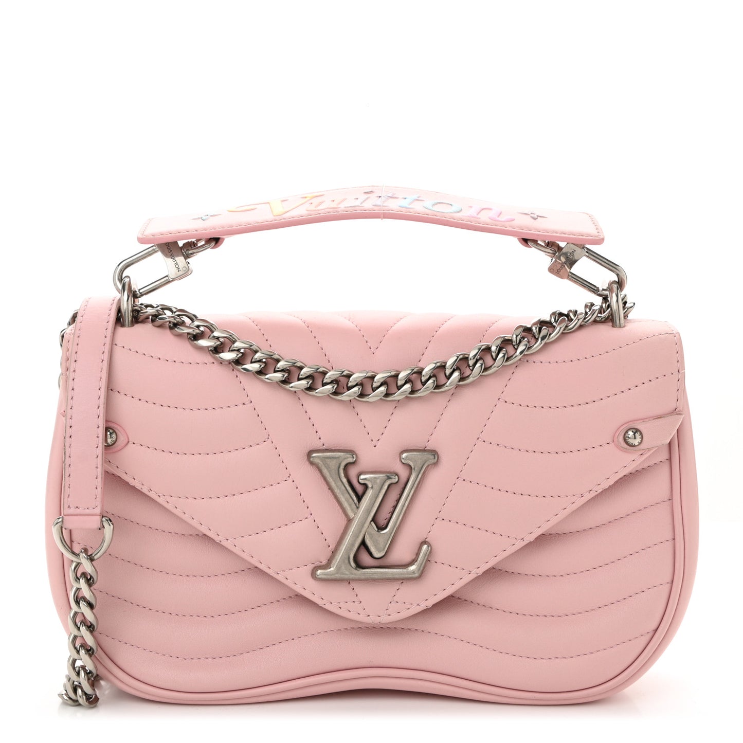 Calfskin New Wave Chain MM Smoothie Pink