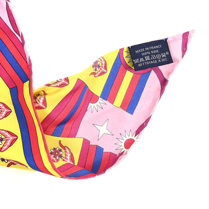 Hermes Silk Plumetis Upcycle Bandeau Scarf Rose 3 of 3