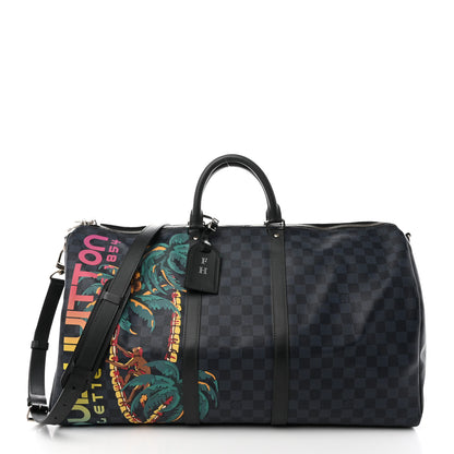 Louis Vuitton Damier Cobalt Jungle Keepall Bandouliere 55 1 of 14
