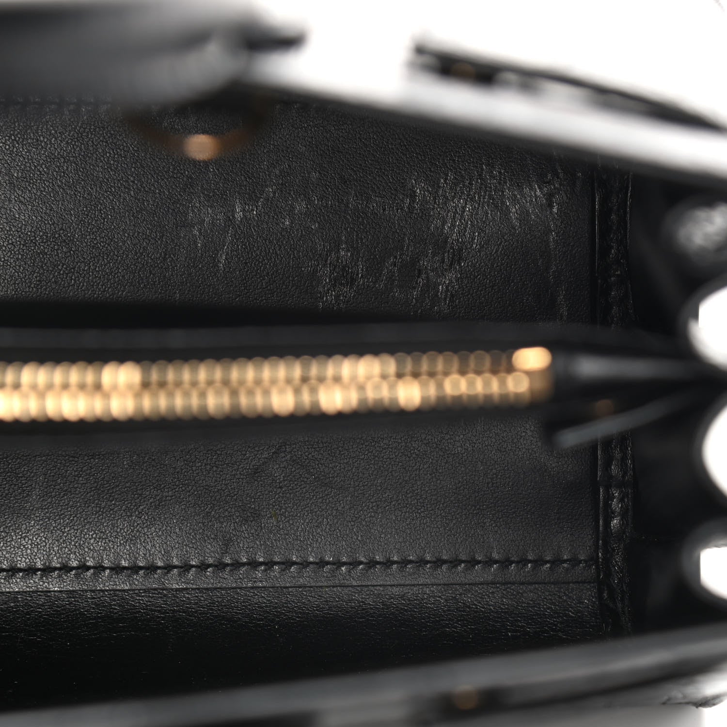 Saint Laurent Calfskin Crocodile Embossed Baby Sac De Jour Black 16 of 17