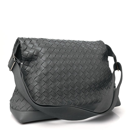 Bottega Veneta Nappa Intrecciato Large Fold Crossbody Messenger Thunder 3 of 11