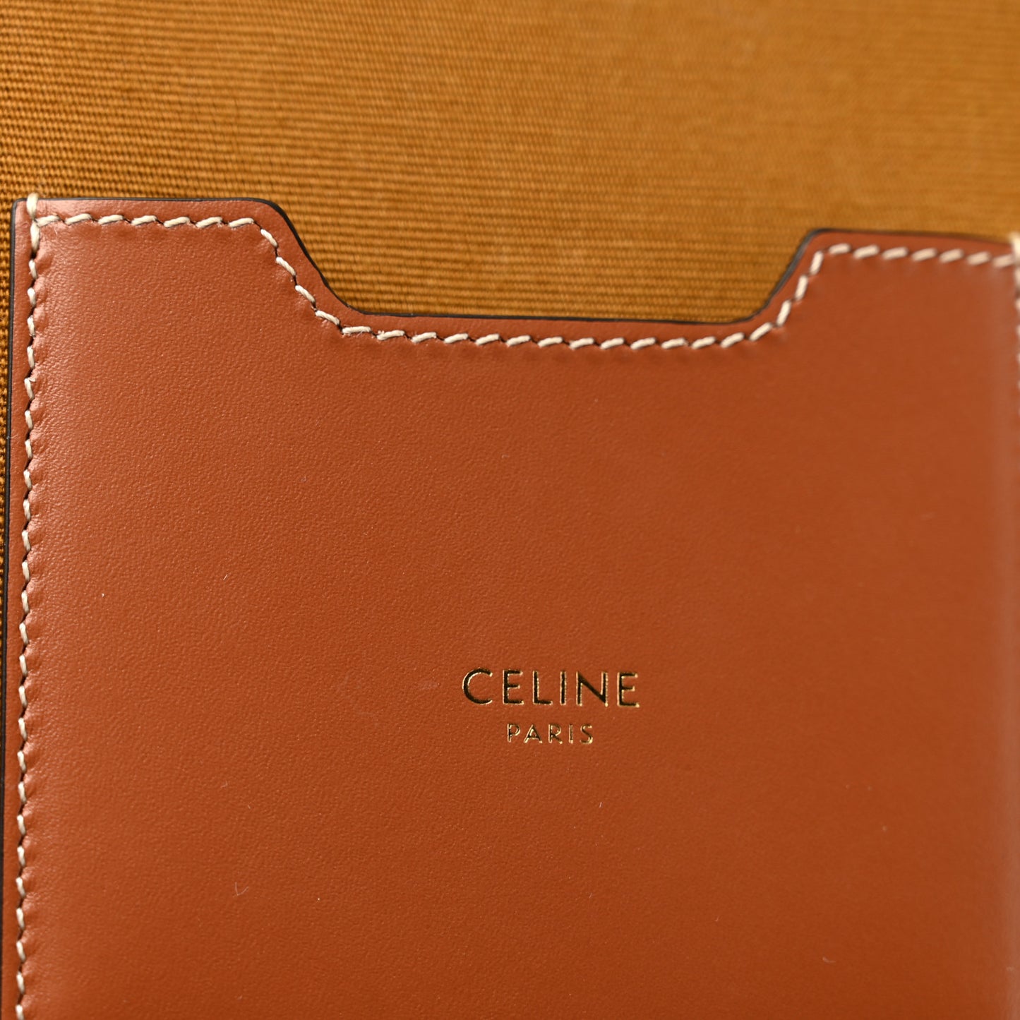 Triomphe Canvas Calfskin Square Vanity Case Tan
