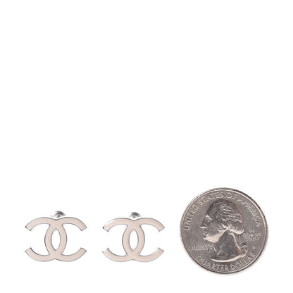 Chanel Enamel CC Earrings White 2 of 5